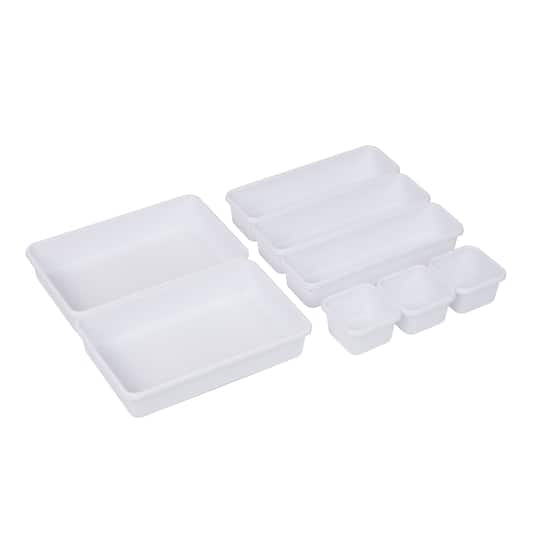 Mind Reader White Drawer Organizer Set